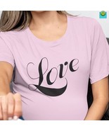Bella &amp; Canvas Short Sleeve Tee &quot;Love&quot; black font - $407.90 MXN+