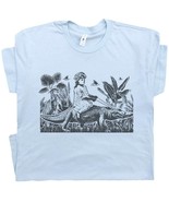 Girl Riding Alligator Shirt Weird Vintage Shirts Womens Men Cute Retro F... - £15.71 GBP