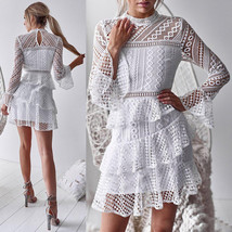 Sexy cake dress with flared sleeves and lace - $49.99