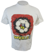 SUPER T&#39;S T Shirt vintage 1990s World Cup Soccer FIFA 1998 France cotton... - £23.87 GBP