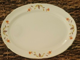 Hall&#39;s Superior Serving Platter ~ Autumn Leaf Pattern ~ 13.5&quot;  x 10.25&quot; ~ (2) - £23.53 GBP
