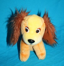 Disney Lady and The Tramp LADY Dog 7&quot; Orange Plush Sits Stuffed Soft Toy Vtg #1 - £7.79 GBP