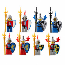 Medieval Kingdom Castle Heraldic Spear Knights 5 Minifigure Set - $13.29+