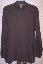 NWT Perry Ellis Men&#39;s Brown Loden LS Pullover Knit Shirt, XXL - £10.96 GBP