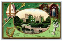 Multi View Kilkenny Castle Ireland St. Patricks Day Embossed DB Postcard J18 - £4.64 GBP