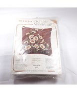 Bucilla Creative Needlecraft Daisy Patch Pillow Crewel Kit 16&quot; Knife Edge - £31.15 GBP