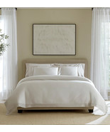 Sferra Carlotta Taupe Queen Duvet Textured Cuff Cotton Sateen Jacquard I... - €389,47 EUR