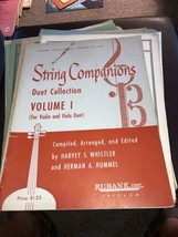 String Companions Duet Collection Vol 1 For Violin &amp; Viola Whistler/Hummel - $5.90