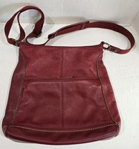 Womens The Sak Red Burgundy Leather Shoulder Purse Handbag Adjustable Strap - €16,49 EUR