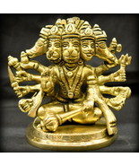 Panchmukhi Hanuman Idol In Brass - $1,455.89 MXN