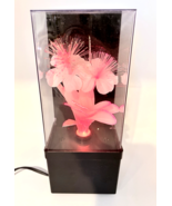 Vintage 1980s Color Changing Small Desktop Fiber Optic Flower Display Li... - $39.99