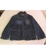 Size medium Live A Little jacket coat western rodeo blue jean womens ladies - £17.39 GBP