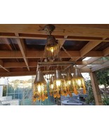 Moorish Moroccan Ornate Solid Brass &amp; Silver Salmon Crystal Chandelier F... - €601,98 EUR