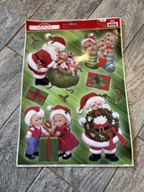 Christmas Window Clings Santa Claus Children Morehead Decoration NeW Vin... - $14.12