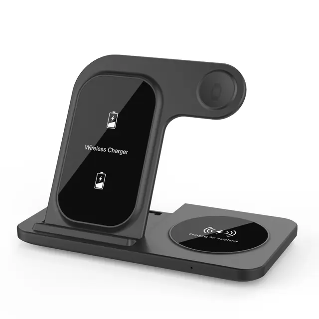 3 in 1 Wireless Charger Stand For iPhone Fast Charging Station Dock for iPhone - £22.25 GBP