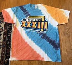 1999 Super Bowl XXXIII 33 XL T-Shirt Falcons Broncos NFL tie dye 90&#39;s true fan - £19.30 GBP