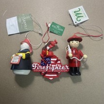 NWT Firefighter Hanging Christmas Ornaments Lot of 3 - £11.06 GBP