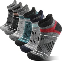 Ebmore 6 Pairs Merino Wool Ankle Hiking Running Socks Compression Suppor... - $33.99
