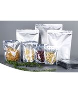 5/50 Pcs Full Window Aluminum Foil Bag Stand Up Food Storage Pet Food Ho... - $51.73 MXN+