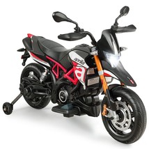 12V Kids Ride-On Motorcycle Aprilia Licensed with Sounds and Music-Red - Color:  - $188.99