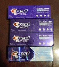 4 Pc Crest 3D White Whitening Toothpaste Icy Clean Mint &amp; Artic Fresh (C03) - £14.78 GBP