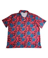 Sunday Swagger Polo Men&#39;s Size 4XL Floral Shirt Colorful Hawaiian Perfor... - $40.57 CAD