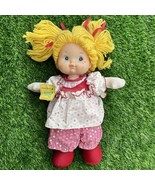 Happy Mates Doll Electro-Plastics Vintage Girl Blonde Yarn Hair Heart Pi... - £19.46 GBP