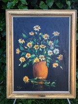Vere Henri Alden Original Abstract Modern 1950s Mid Century Floral Oil On Canvas - £1,106.11 GBP