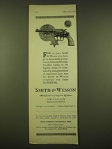 1924 Smith &amp; Wesson Revolver Ad - city of Indianapolis Police Badge - £14.77 GBP