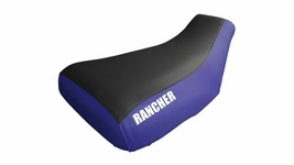 Fits Honda Rancher TRX 420 Seat Cover 2015 To 2017 With Logo Blue And Black - $37.90
