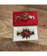 Macy’s Holiday Lane Red, Green, &amp; Gold Poinsettia (1) Bangle &amp; Watch Bangle - €20,30 EUR