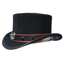 Live To Ride Black Leather Top Hat - $295.00