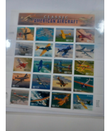 Classic American Aircraft 1996 Collector&#39;s 32¢ Stamp Sheet Set of 20 Stamps - £11.84 GBP