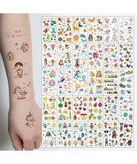 30pcs Cute Cartoon Tattoo Stickers, Unicorn, Animal, Mermaid, Car Wheel ... - $123.02 MXN