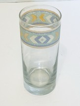 Treasure Craft Southwest Glass Tumbler 16 Fluid Ounce Aztec Design 6 1/4&quot; - £11.77 GBP