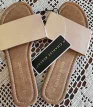Charles Albert ~ Slip On ~ Open Toe ~ METALLIC Strap Sandals ~ Ladies S ... - $20.00