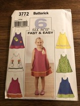 Butterick Patterns B3772 Toddler&#39;s &amp; Children&#39;s Dress, Size 4-5-6 - £6.03 GBP