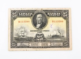 1928 Lettonia 25 Latu Nota F Latvijas Bankas Twenty-Five Sottile Serie B... - $137.73