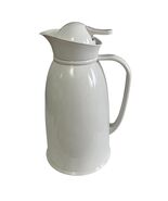 Mid-2000s White Glass-Lined Thermal Carafe Coffee Pitcher Hot Cold Beverage Serv - $21.60