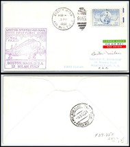 1950 US First Flight Cover - TWA, Boston, MA to Milan, ITALY, FAM 27 R12 - £1.96 GBP