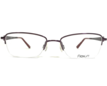 Flexon Eyeglasses Frames HEPBURN 505 Purple Rectangular Half Rim 51-18-140 - $70.06
