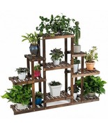 6-Tier Flower Wood Stand Plant Display Rack Storage Shelf - Color: Brown... - $188.67 CAD