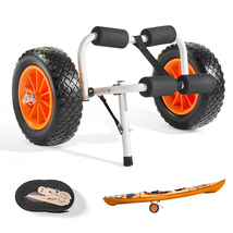 VEVOR Kayak Cart, 200 lbs Load, Foldable Kayak Trolley, 10" Solid Rubber... - $40.99