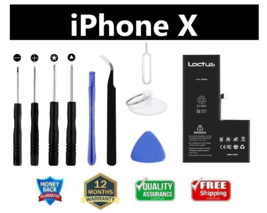 iPhone X 3200mAh High Capacity Replacement Battery A1865 A1901 with Tool Kit - £18.73 GBP