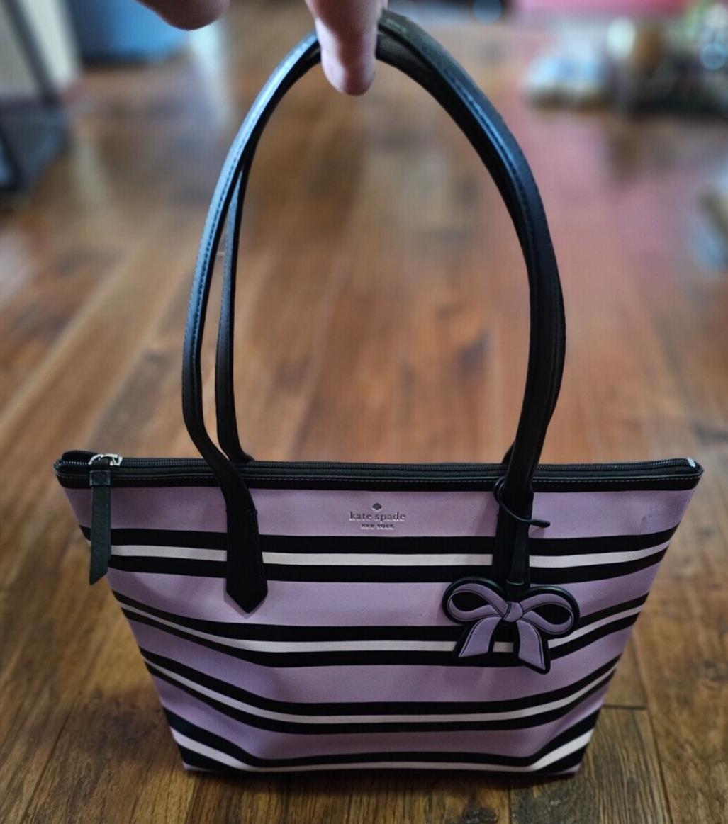 Kate Spade Cassy Ottoman Pink Stripe Leather and 50 similar items