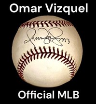 OMAR VIZQUEL AUTOGRAPHED SIGNED OML BASEBALL AP/COA MARINERS, INDIANS, G... - £62.29 GBP