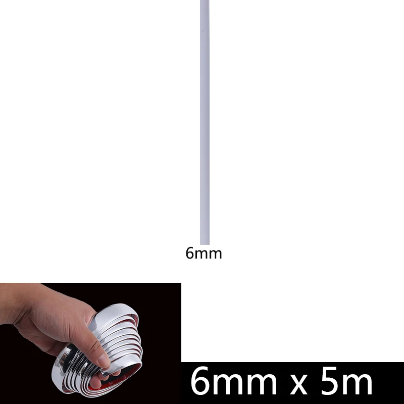 /5M Chrome Moulding Trim Car Door Protector Stickers Strip Bumper Grill Car Anti - £40.58 GBP