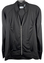 Oxford Golf Womens Stretch Long Sleeve Black Jacket Zip Closure w Pockets S - £17.12 GBP