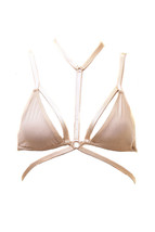 One Teaspoon Womens Bralette Silk Lingerie Elegant Cream Size S - £24.14 GBP