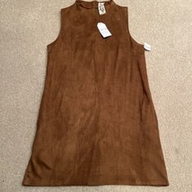 Sadie &amp; Sage Velour Camel Fit/Flare Mini Dress Size Large - £22.68 GBP